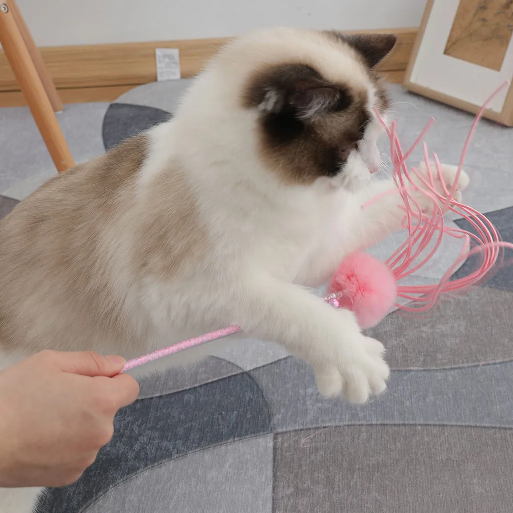 Котёнок Кот Игрушка интерактивная игрушка Мягкий шар и Кот перо и колокольчик Игрушка Гатос товары для домашних животных Каттен спильгоед jouet chat