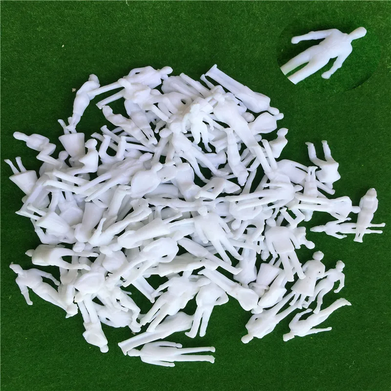 100pcs 1:50 Architecture Model Maker Miniature White Figures Architectural Model Human Scale ABS Plastic People 3