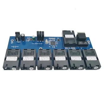 

Fast Ethernet switch Converter 20KM Ethernet Fiber Optical Media Converter Single Mode 1 RJ45 and 7 SC fiber Port 10/100M