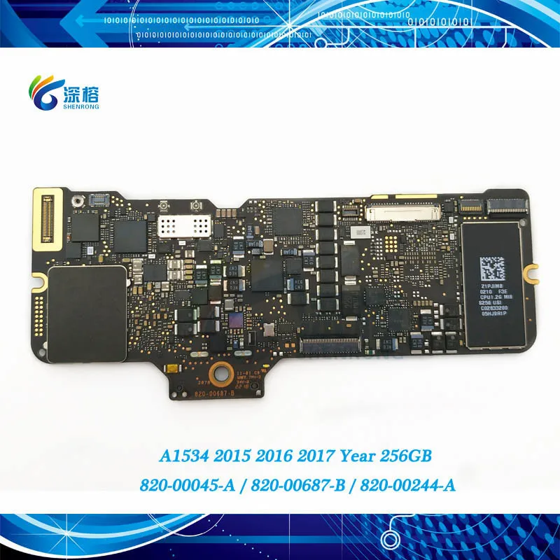 Материнская плата A1534 1 1/1 2 ГГц 256 2015 2016 2017 для MacBook Retina 12 дюймов системная 820 00045 A 00244