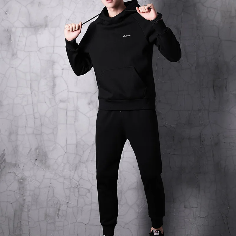 

Plus 8XL 7XL 6XL 5XL New Autumn Men Set Quality Fleece Sweatshirt + Pants Male Tracksuit Sporting Sweat Suits Mens Sporting Sets