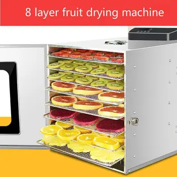 

Home Electric 8 Layer Fruit Dryer Food Vegetable Meat Dehydrator Air Drying Machine Large Capacity Fruit Dehydration Device