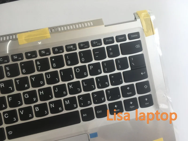 Для lenovo YOGA 710-14 клавиатура C Shell Серебряная подсветка маленькая клавиша Enter иврит