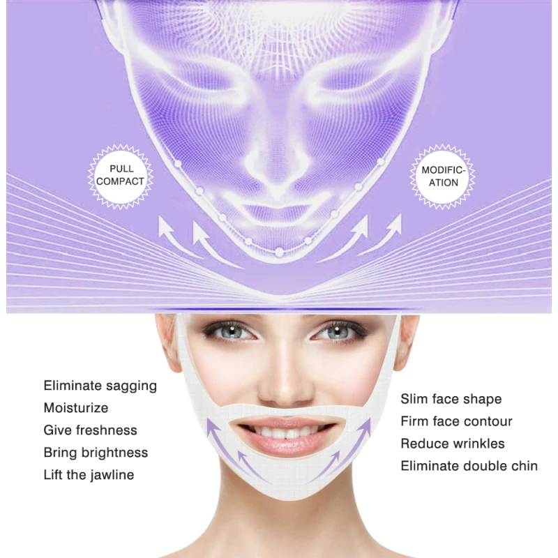 Лифтинговая подтяжка Visage Face 4D двойная V форма лица натяжение укрепляющая маска бумага для похудения устраняющий отеки прибор для ухода за лицом TSML1