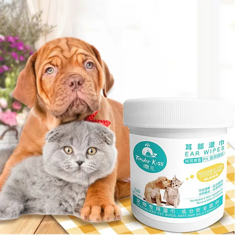 

Pet Ear Special Wipes Cat Dog Earwax Clean Wet Paper Towels Pets Ears Cleaning Supplies 090C