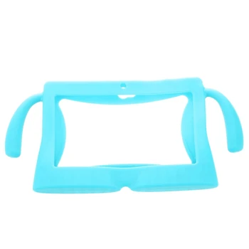 

2pcs 7 Inch Soft Silicone Gel Cover Case for Q88 Android Kids Children Tablet PC A13- Sky Blue & Red