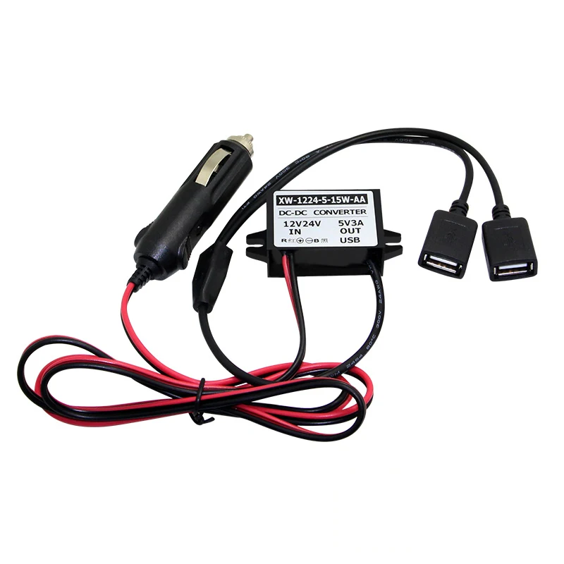 Водостойкий автомобильный прикуриватель USB Зарядное устройство 5V 3A 5A автомобильный адаптер USB с мужской Micro USB разъем - Цвет: 5A Dual Female USB