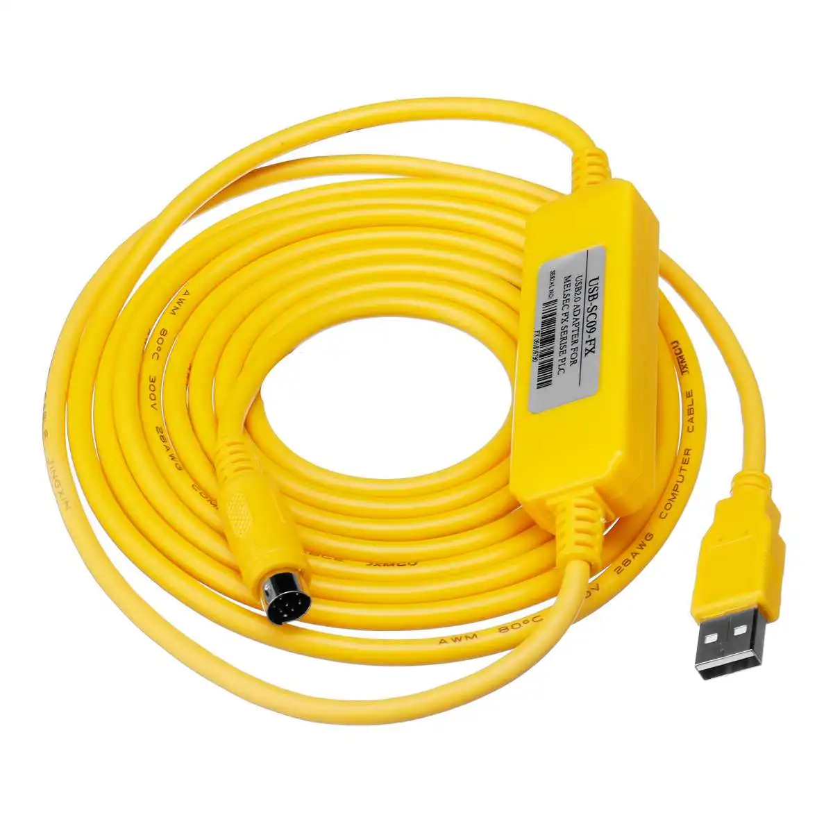 PLC Programming USB SC09 FX Cable For Mitsubishi MELSEC RS422 SC-09 000554 