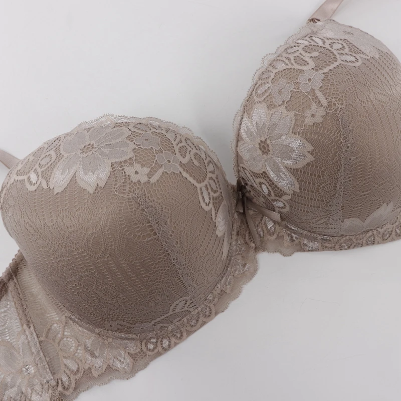 Beauwear DD E чашечки Сексуальные Без подкладки пуш-ап бюстгальтеры с полным покрытием цветочные кружева для женщин бюстгальтер на косточках поддерживающий размера плюс 42-52