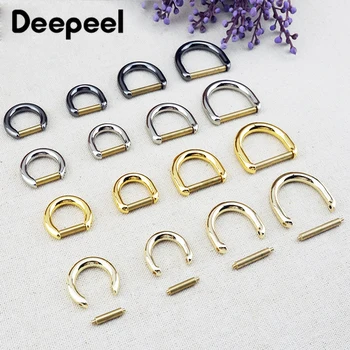 

Deepeel 4pcs 12/15/20/25mm High-grade Detachable Metal O D Dee Ring Buckles Spring Clasp DIY Bags Strap Hardware Accessory BF064