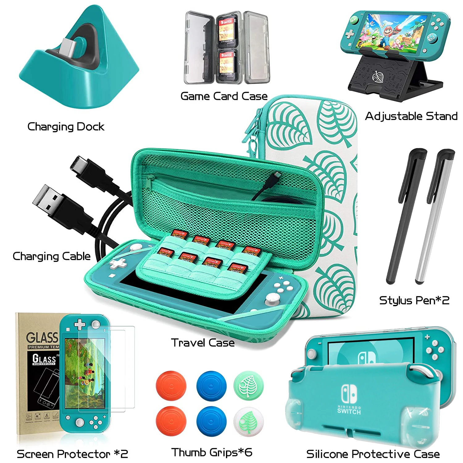 16 In1 Switch Lite Accessories Bundle - Case & Screen Protector For  Nintendo Switch Lite Console, Usb Cable, Games Holder - Bags - AliExpress
