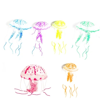 

6PCS Artificial Swimming Luminous Jellyfish Aquarium Decoration Fish Tank Underwater Luminous Decoration