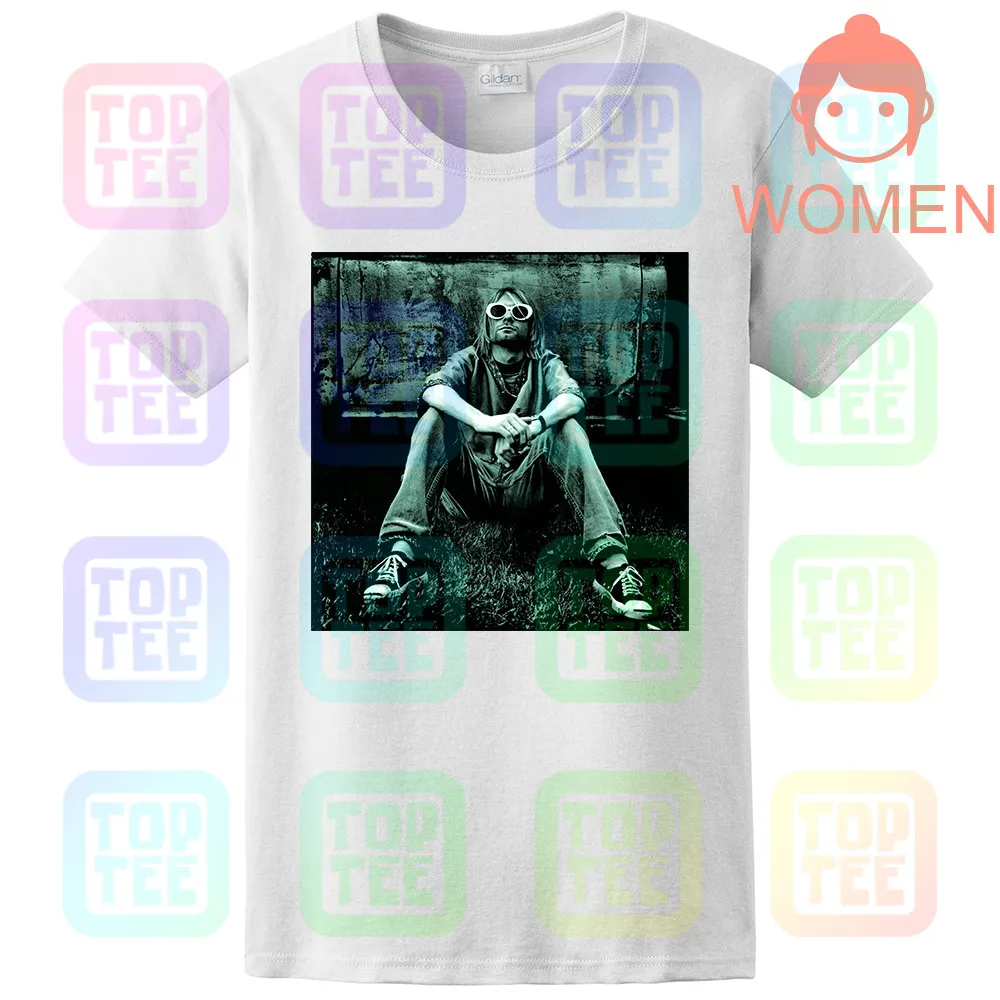 Курт Кобейн, Нирвана Новая мужская черная футболка Grudge Rock 90's Rock - Цвет: WOMEN-WHITE