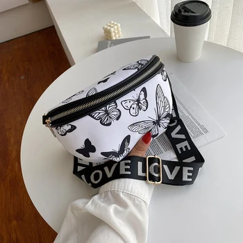 

Butterfly Fanny Pack Women Letters Strap Waist Belt Bag Fashion Bum Chest Pouch Multifunction Bag Belt Bag Pouch Packs