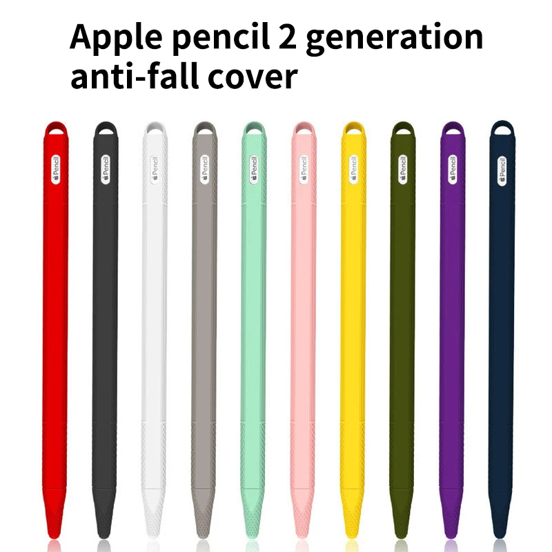 Чехол для Apple Pencil, цветной мягкий силиконовый, совместимый для iPad, планшета, стилус, защитный чехол