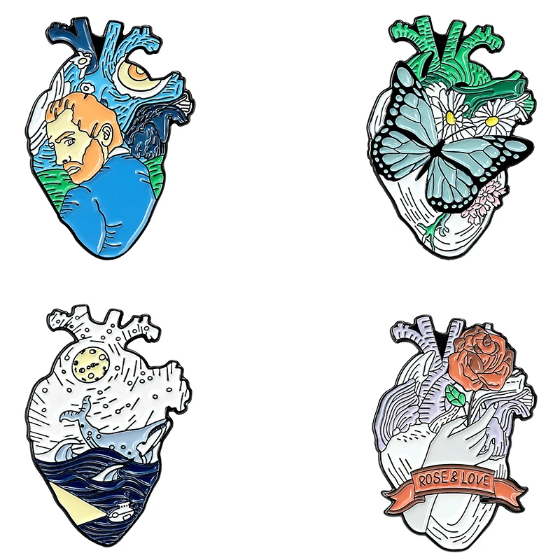 Miss Zoe 4~14pcs/set Cartoon enamel pins set Fairy tale Brooches Denim coat backpack Lapel Pin Badge Cute Animal Jewelry Gift