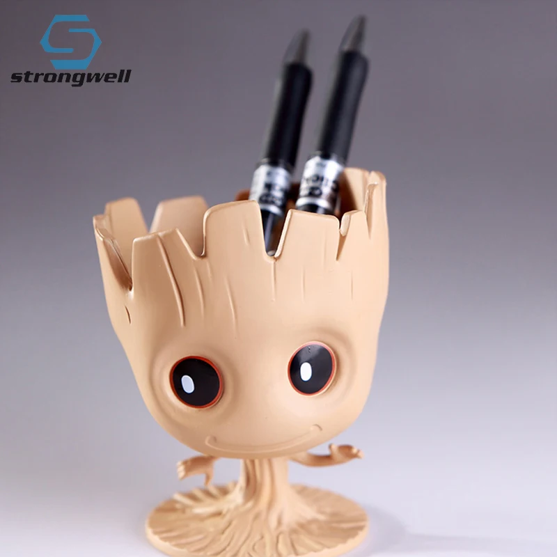 

Strongwell Pen Holder Baby Groot Car Decoration Flower Pot Planter Figurines Tree Man Cute Model Toy Pen Pot Garden Gift