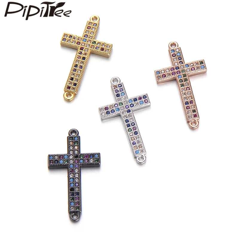 Pipitree крест подвески Мульти Кубический Цирконий кресты очаровательные