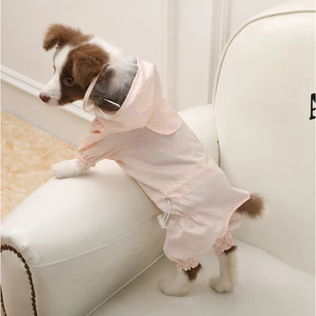 

Cute Dog Raincoat Waterproof Dog Puppy Dot Rain Coat Dog Leisure Hooded Apparel Chihuahua Jacket Pet Costume For Small Dogs