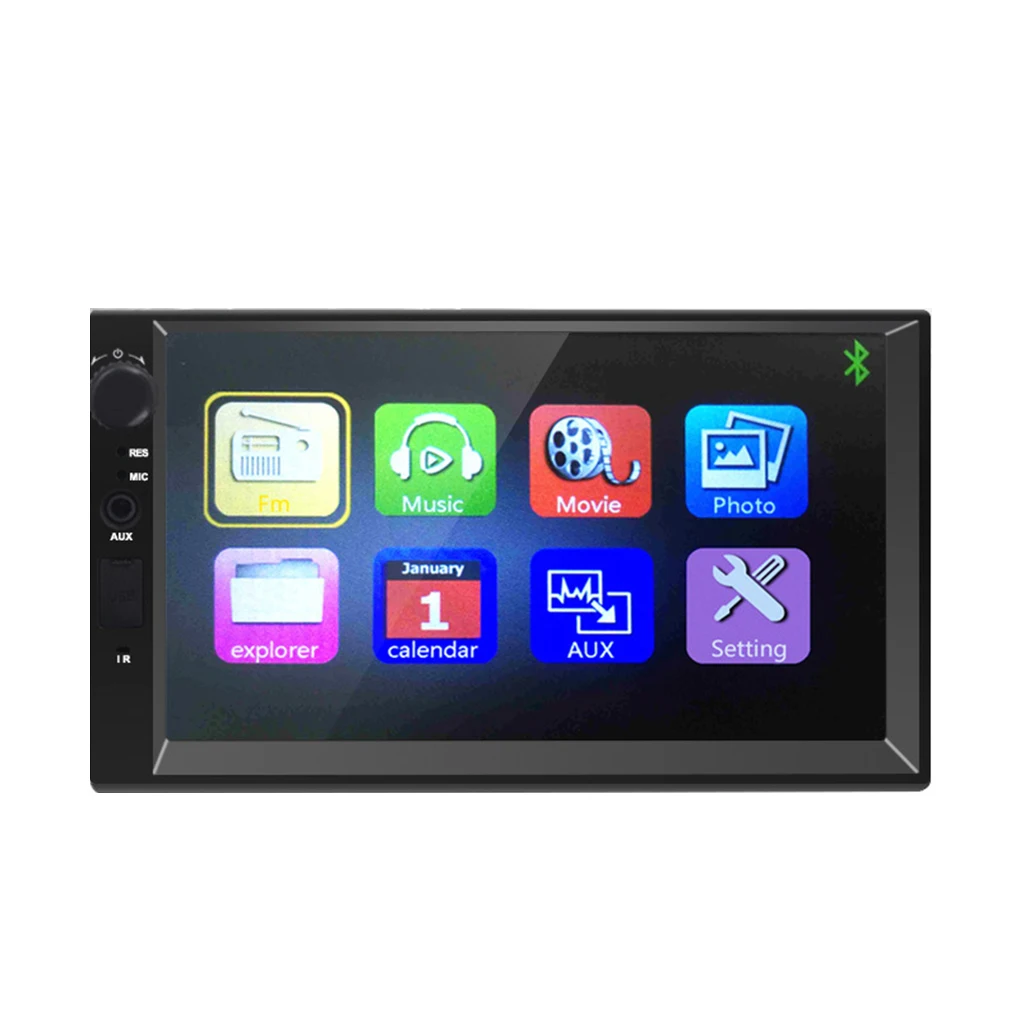 Практичный 7 дюймов ультра-тонкий Bluetooth FM радио USB SD 1080P видео Сенсорный экран MP5 игроков для автомобиля