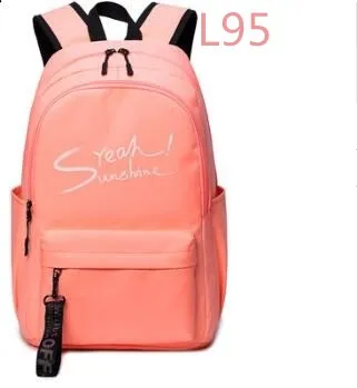 Женский рюкзак, Светящийся рюкзак для учеников средней школы, мужской рюкзак для колледжа, Большой Вместительный рюкзак для путешествий - Цвет: L95