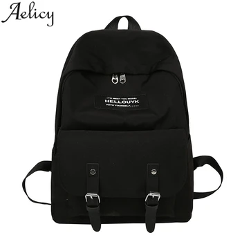 

Aelicy Women's Street Rucksack Large Capacity Zip Pocket Backpack Women's College Bag Harajuku Travel Girl Shoulder Bag