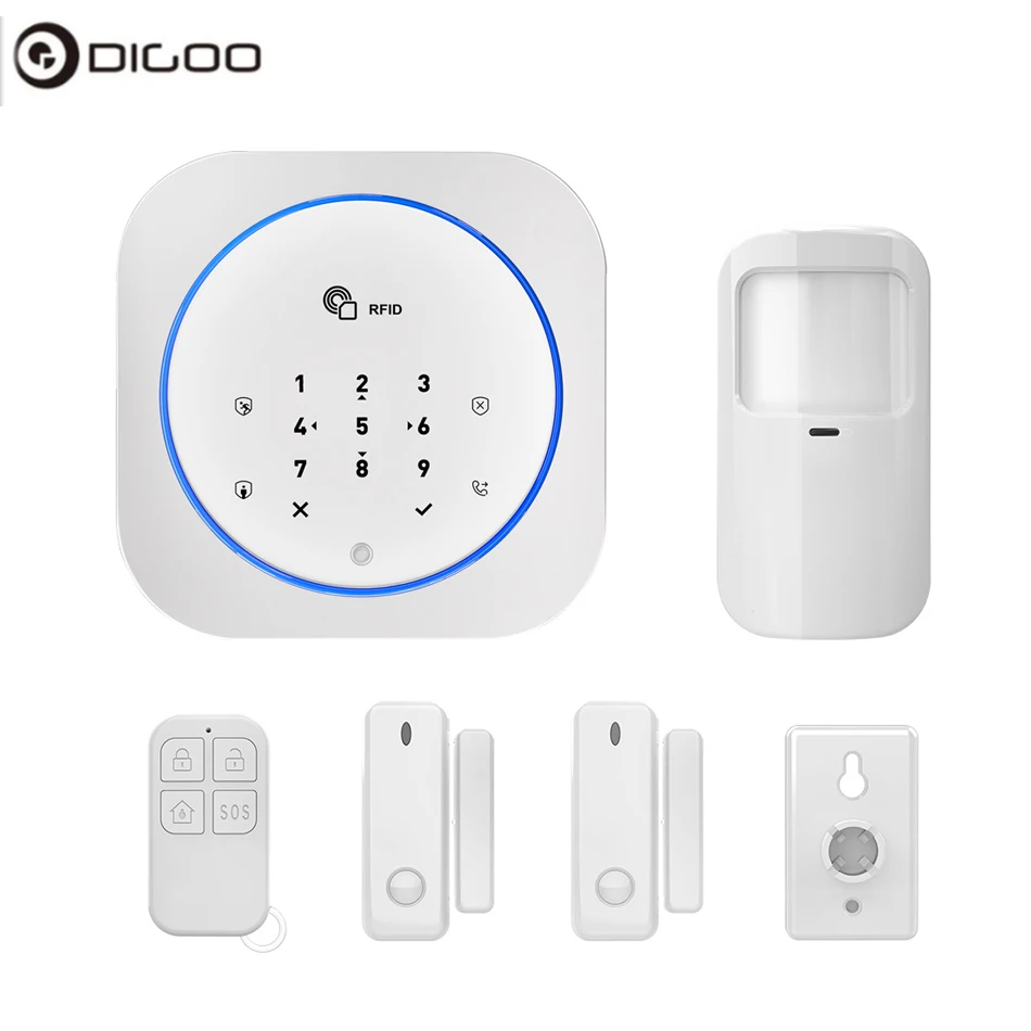 Digoo DG-MAS1 умный дом охранной сигнализации системы 433 МГц беспроводной GSM DIY Android IOS приложение домофон сирена домашняя сигнализация наборы