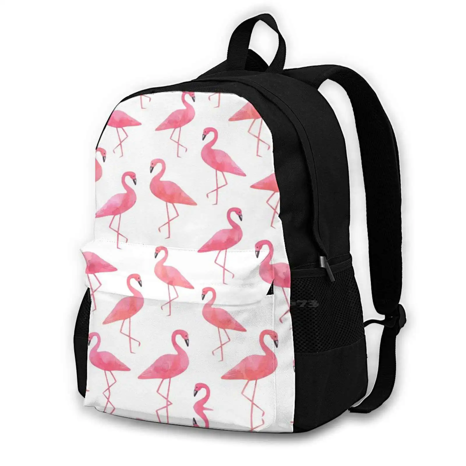 

Рюкзак с 3D-принтом фламинго, Повседневная модная сумка, милые акварельные розовые фламинго