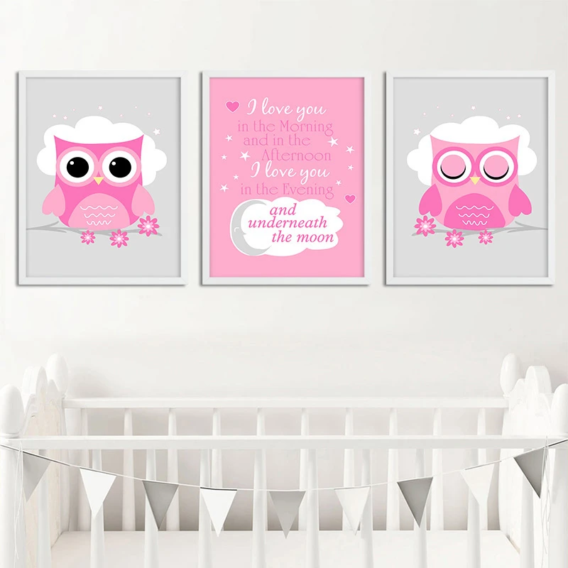 owl canvas art for nursery