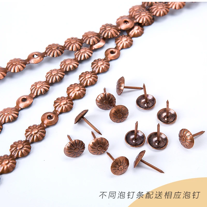 5Meter/Lot Nail Strips 11mm Brass Nickel Bronze Decorative Nail Trims