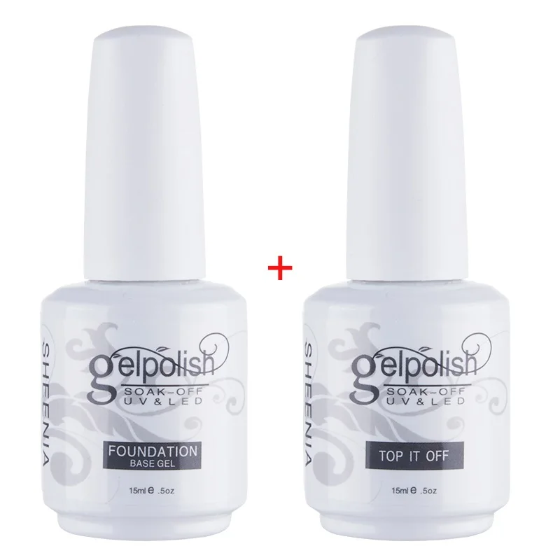 Gross weight 130g Non Cleansing Topcoat total 30ml Soak off Base Coat Foundation without Sticky Layer No Wipe Top Nail Gel |