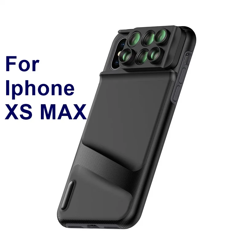 Tongdaytech объектив камеры для Iphone X XR XS 11 Pro MAX 6 в 1 чехол для телефона рыбий глаз Широкоугольный макро объектив Para Celular рыбий глаз - Цвет: For Iphone XS MAX