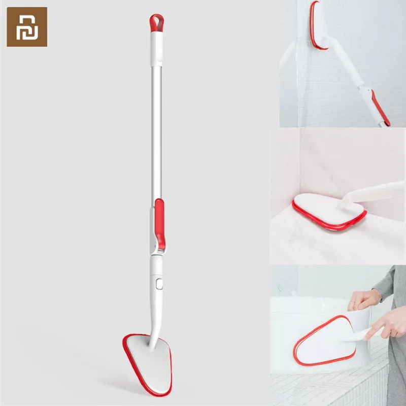 Youpin yijie Adjustable Long Handle bathroom Cleaner brush Triangular cusp Ultrafine fiber mop Multifunction Cleaning Brush