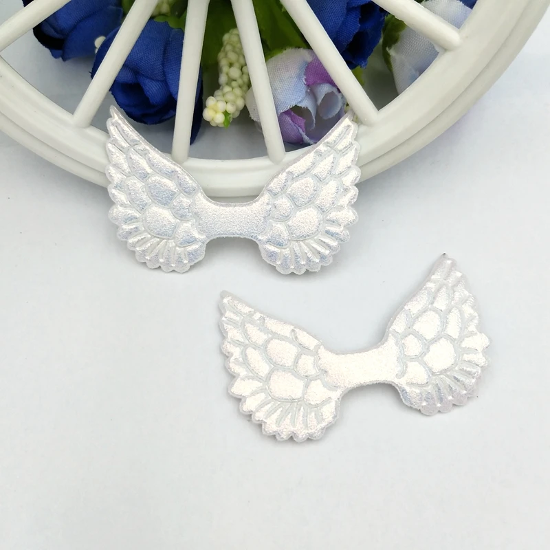 20pcs Mixed Padded Shiny/Glittered Angel wing Shape Appliques For Kid DIY Patch And Baby Headwere Accessorie