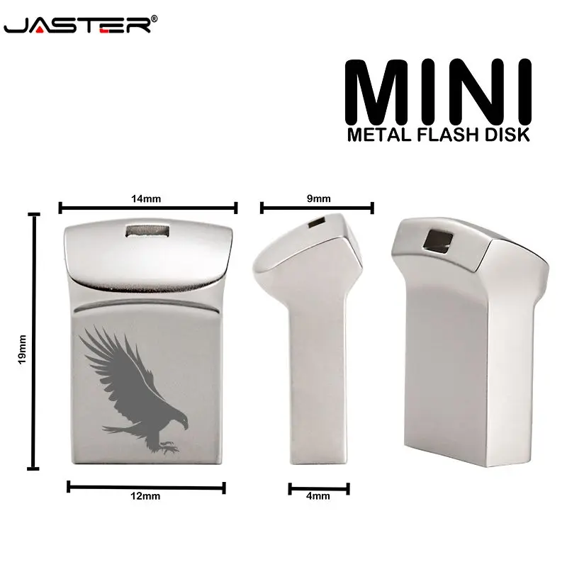 Металлический мини USB флеш-накопитель JASTER, 4G, 8G, 16 ГБ, 32 ГБ, 64 ГБ, 128 г, персональный флеш-накопитель, USB карта памяти, u-диск, подарок, логотип на заказ