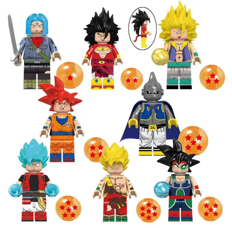 

8pcs/set Anime Dragon Ball Z Super Saiyan Building Blocks Toys