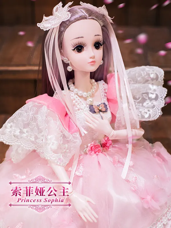 Sophia(With Box) 60 см Модная Кукла девочка игрушка принцесса большая подвижная соединенная DIY кукла с микропроцессорным управлением игрушки Аксессуары Манекен Модель подарок на день рождения для девочки - Цвет: Sophia(With Box)