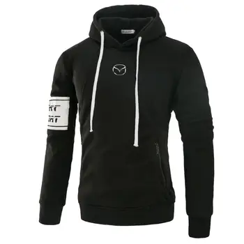 

Classic Leisure Brand Comfortable Mazda LOGO Male Muscles Pullover Harajuku Style Trend Personality Slim Hoodie Fast delivery