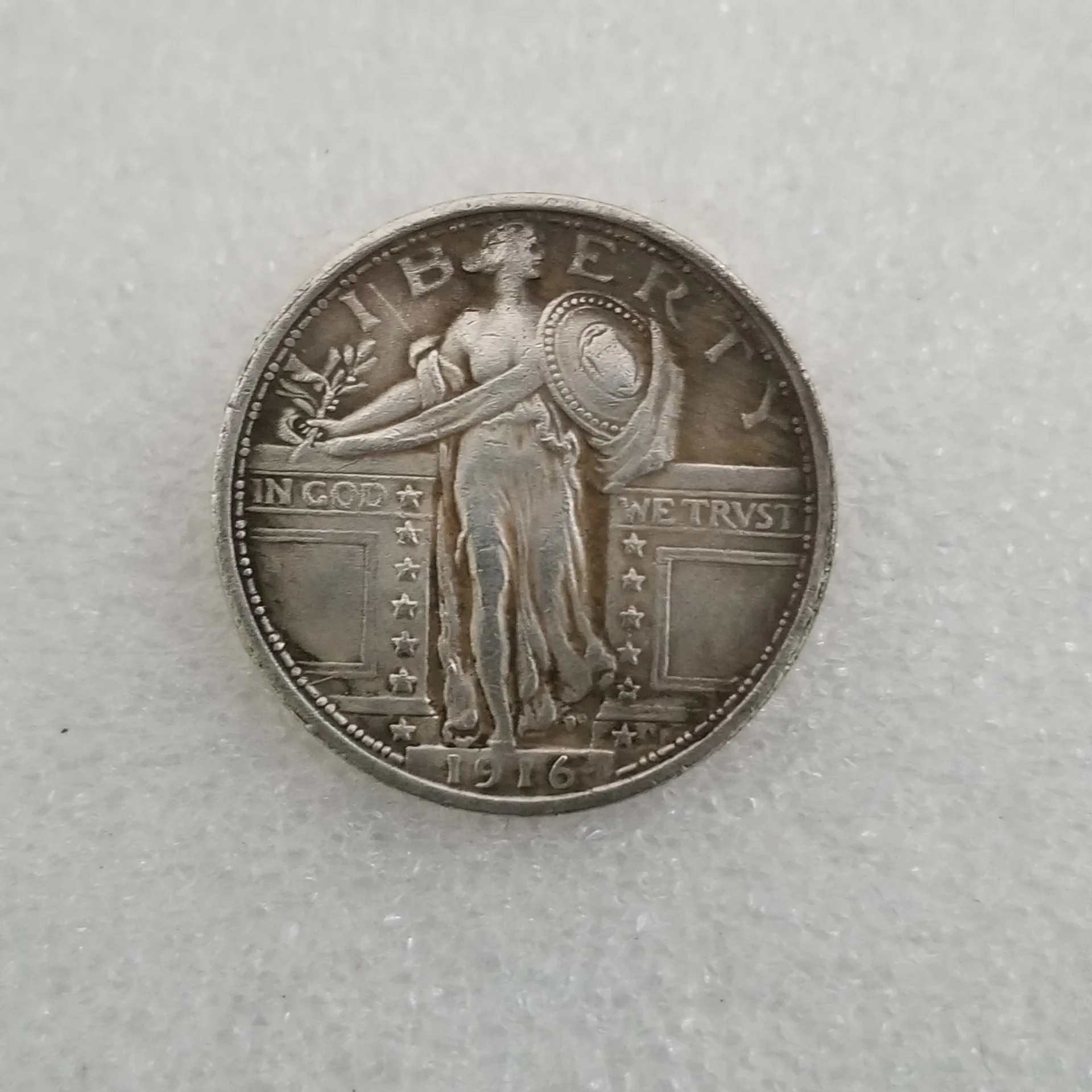 

US 1916 Standing Liberty Quarter Silver Plated Copy Coin Old coins