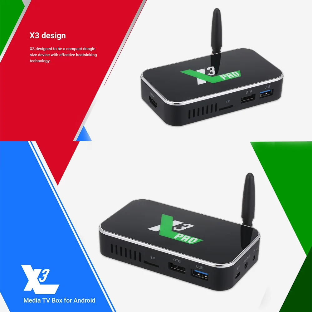 ТВ приставка X3 PRO на Android 9 0 2 4G/5G четырехъядерный чипсет S905X3 ЦП с поддержкой TF карты