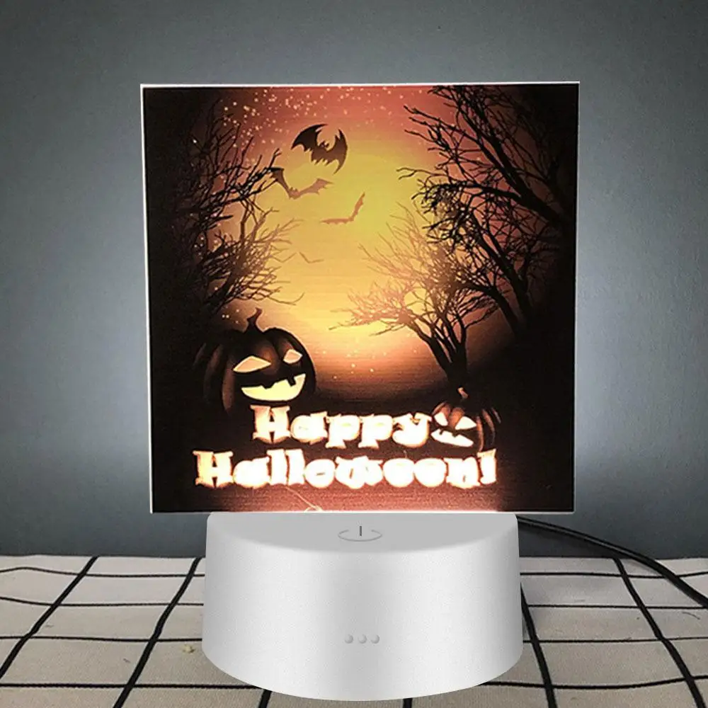 

Acrylic Witch Lamp LED Night Light Halloween Decor Pumpkin Night Light Night Light Gift Romantic Decorative