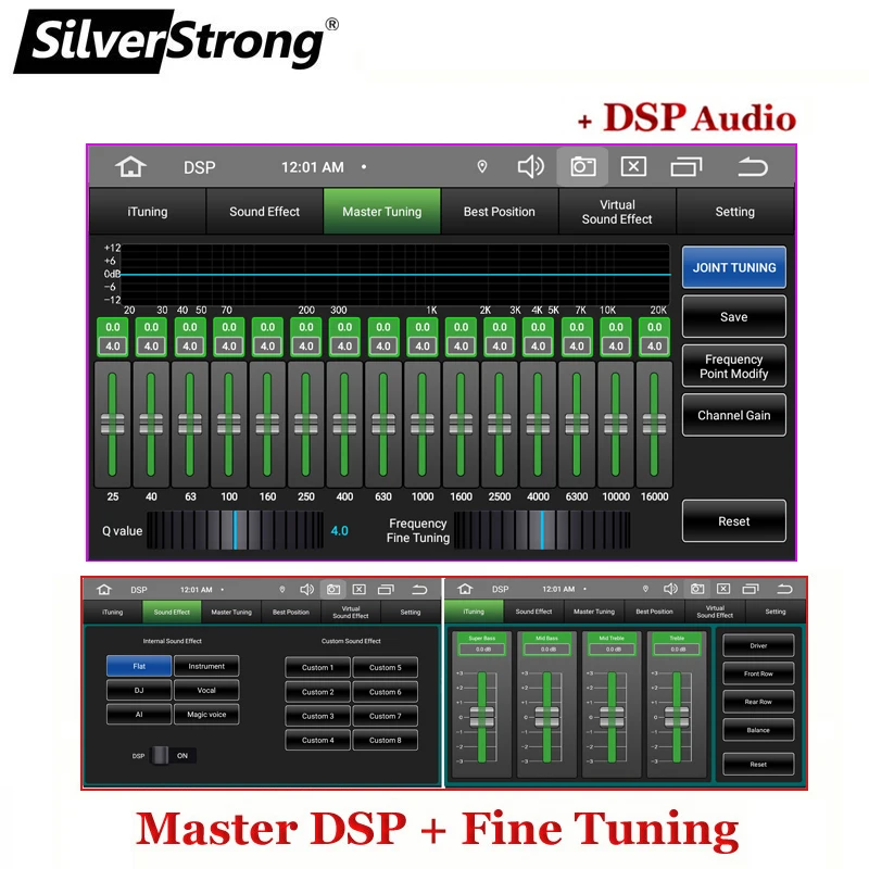 SilverStrong High Level MASTER DSP Optional for Professionals Android9.0 M3 Series Car DVD GPS NAVIGATION 2DIN Radio |