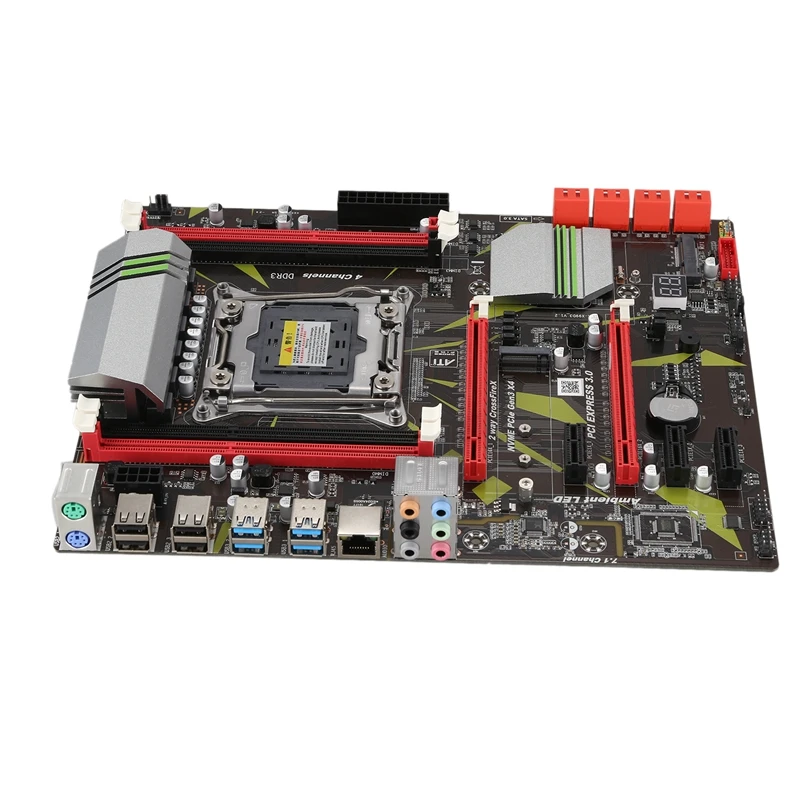 X99 LGA2011-3 материнская плата 4 канала DDR3 32G ram NVME SSD M.2 SATa 3,0 USB 3,0 PCIE 16X ATX материнская плата для процессора Intel I7 E5