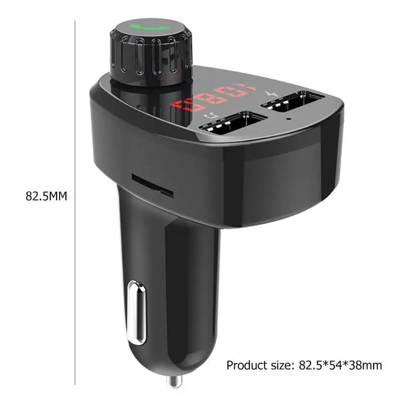 2.4A цифровой дисплей Bluetooth fm-передатчик двойной зарядное устройство USB MP3-плеер для iPhone X XS ForXiaomi Mi9 S10+ Note10