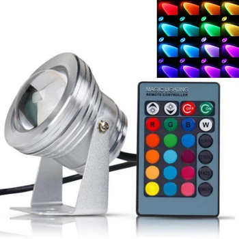 

LED Bulbs Remote Control RGB Submersible Atmosphere Fountain Underwater Light Pool Pond Spotlight Party Aluminum Aquarium Night
