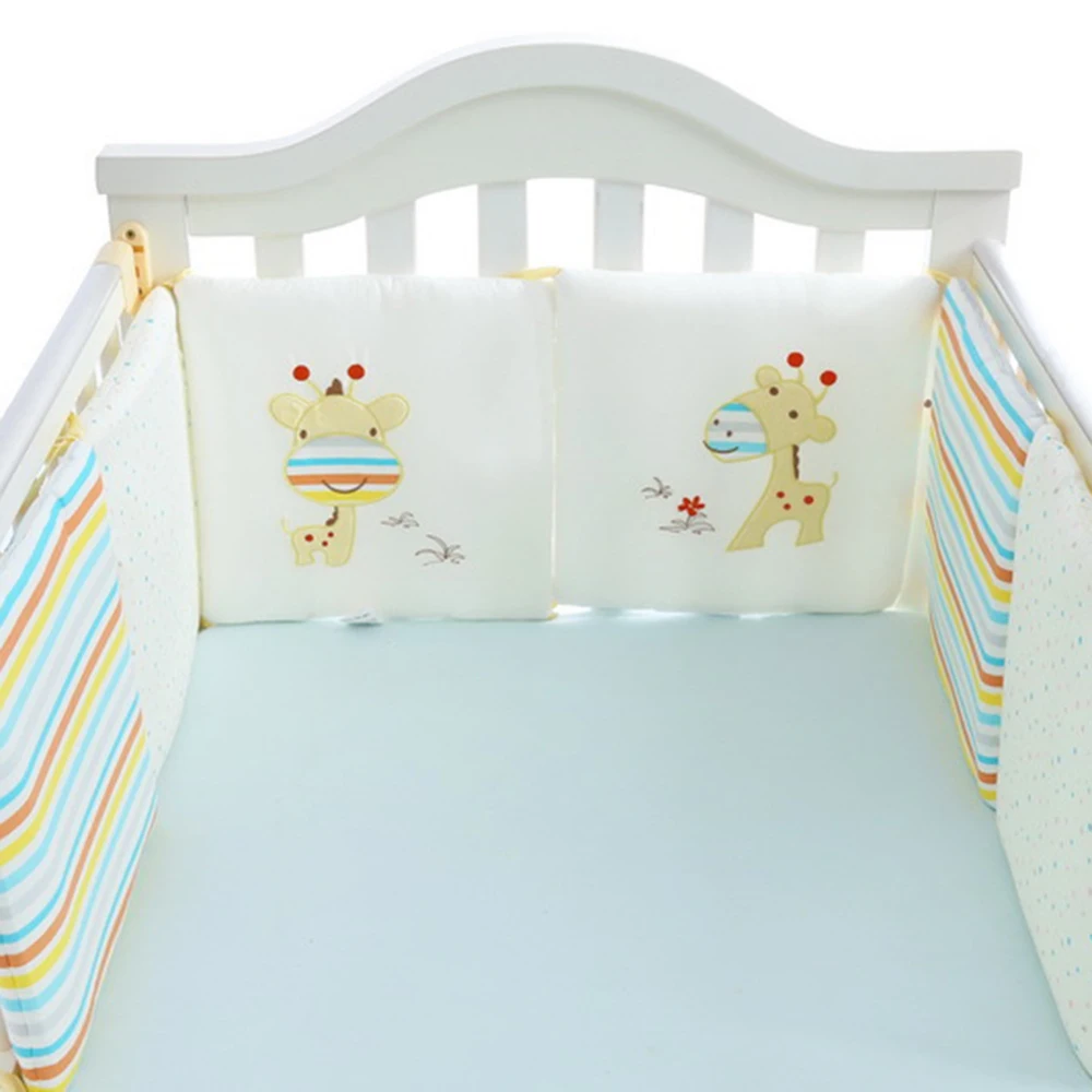 

6pcs Baby Bed Bumper Protector Baby Bedding Set Newborn Crib Bumper Toddler Cartoon Anti-Collision Bed Bedding For Infant Safe