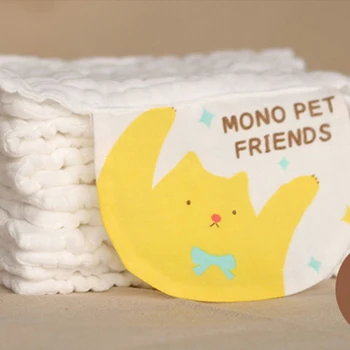 

New 100% Pure Cotton Baby Sweat Towel Four 45*21 Infants Cotton Comfort Cute Cartoon Kids Soft Face Towel Baby