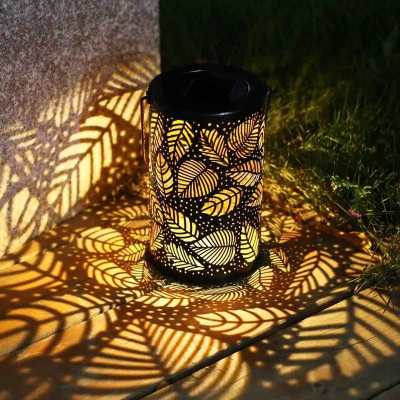 Solar Garden Light Metal Hollow Projection Hanging Lamp for Outdoor Yard Pathway Lawn Decoration Power | Дом и сад