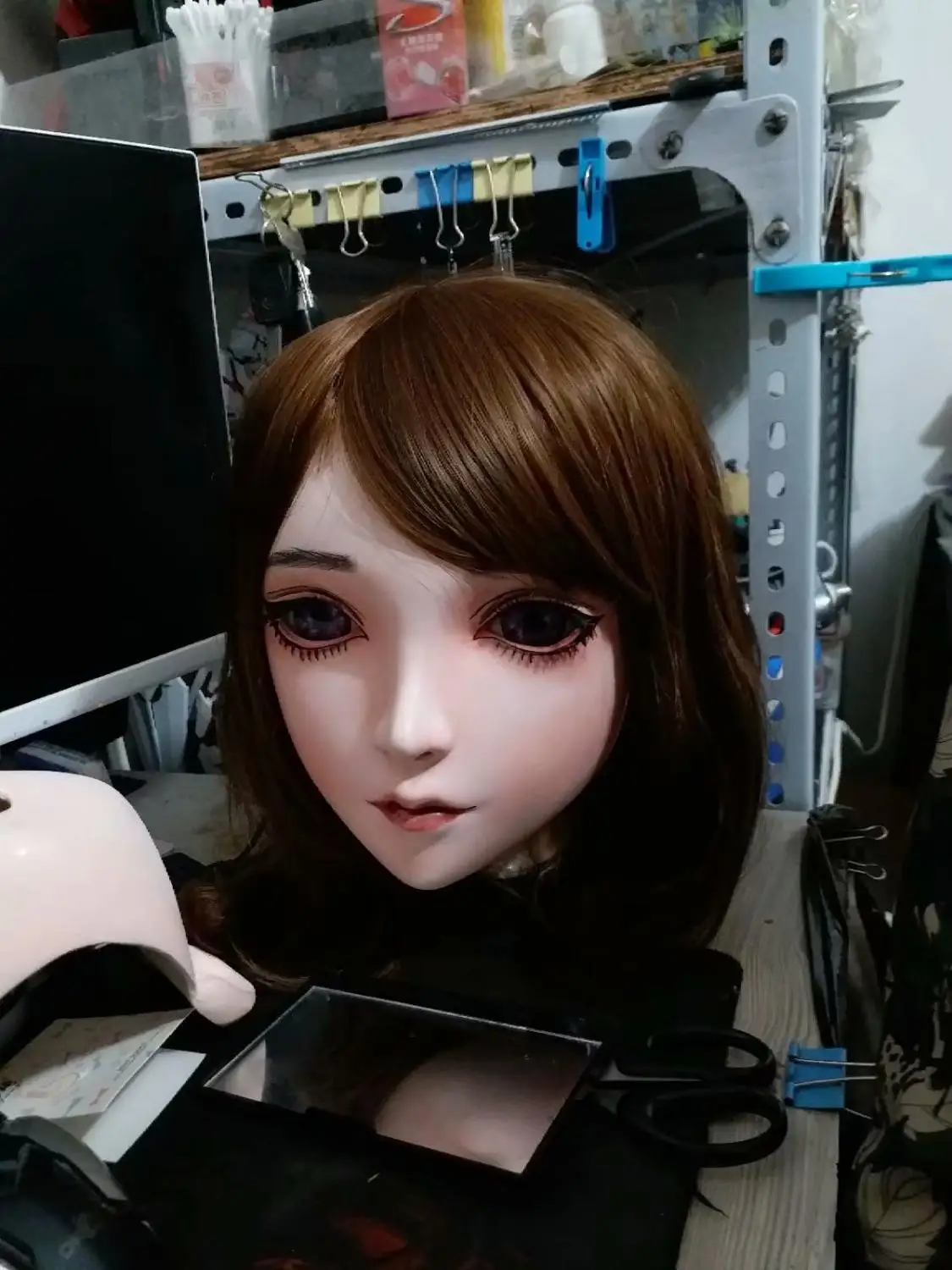 NEW-24) BJD Кигуруми для транссексуалов, Красота макияж Косплэй силиконовая маска Аниме Kigurumi маски резиновые секс куклы