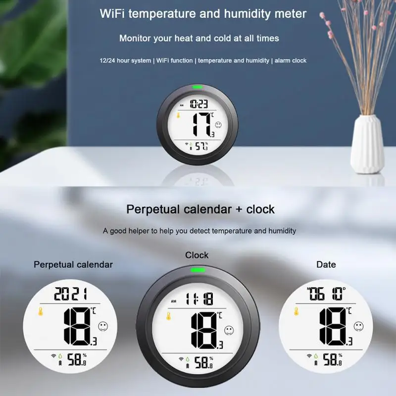 Tuya Smart Temperature And Humidity Detector Wifi